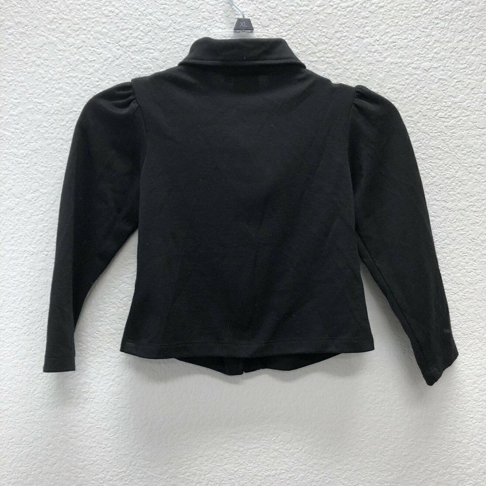 Girls Coat Black Moto Biker Jacket 725 Originals 6 - Picture 2 of 6